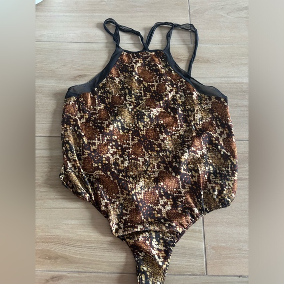 NWOT Nights Out snake print bodysuit by Intimately Free People - Picture 3 of 8